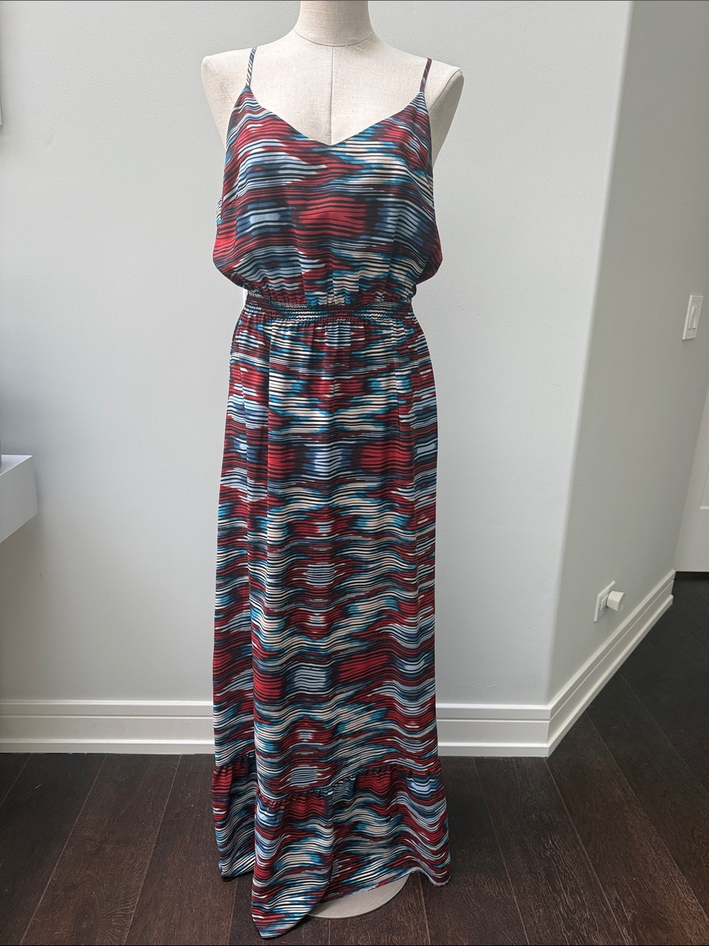 Twelfth Street by Cynthia Vincent Multi Printed Maxi Dress - 100% Silk - Size M